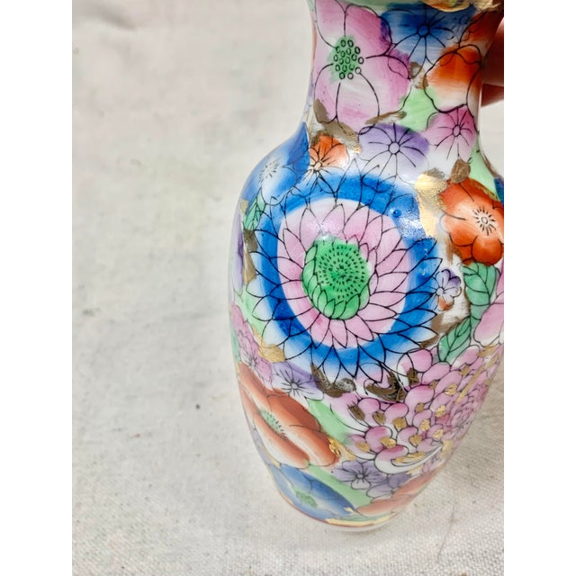 Red Vintage Chinoiserie Floral Vase For Sale - Image 8 of 11