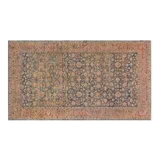 Fine Antique Persian Malayer Handmade Wool Rug For Sale