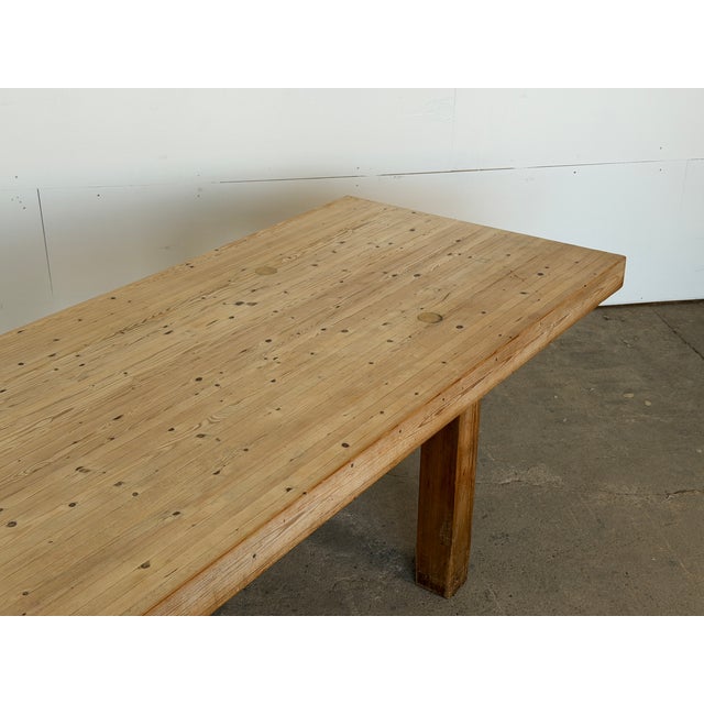 Large Danish Pine Dining Table, 1980s For Sale - Image 5 of 10
