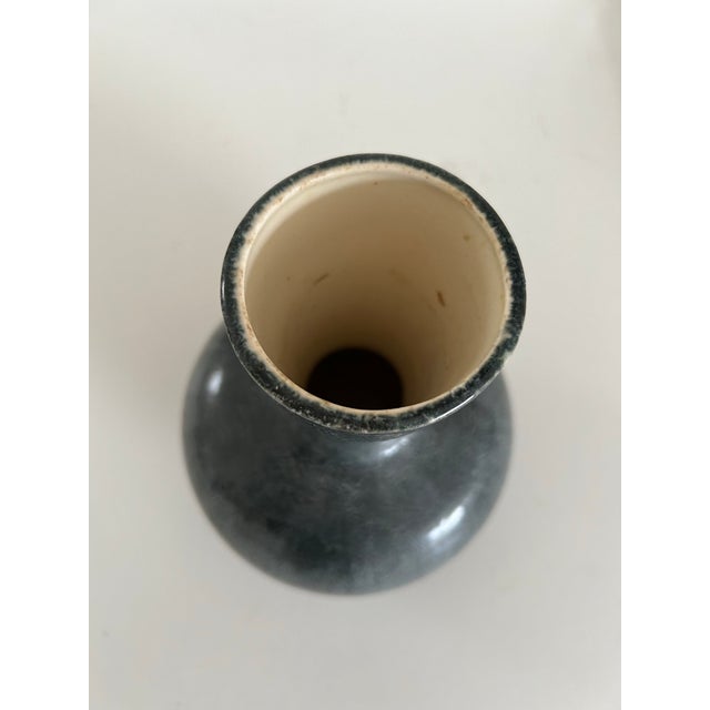 Midcentury Signed "Eme" Crackle Glaze Ceramic Vase For Sale - Image 4 of 5