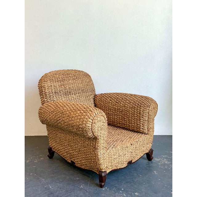 Ralph Lauren Vintage Ralph Lauren Organic Modern Woven Seagrass Club Chair For Sale - Image 4 of 16