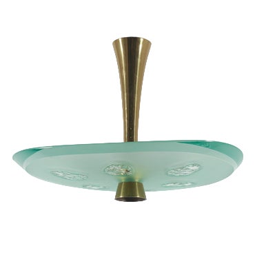 Mod. 1748 Hanging Light attributed to Max Ingrand for Fontana Arte, Italy, 1957 For Sale