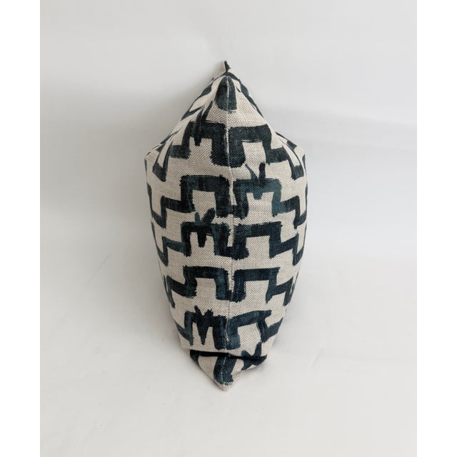 Designer Abstract Linen Pillow For Sale - Image 4 of 7