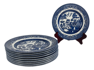Vintage English Dessert Plates with Asian Pattern, 1970, Set of 10