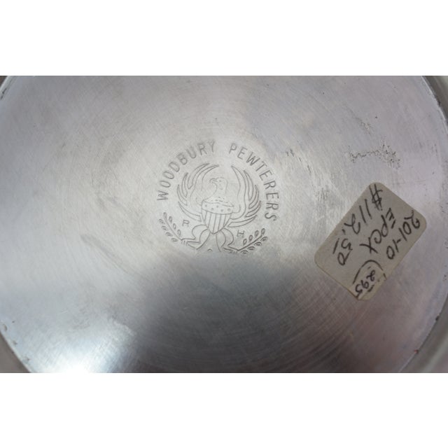 Silver 4 Vintage Woodbury Pewter Paul Revere Nesting Serving Bowls 6" to 11" For Sale - Image 8 of 13