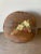 Wood Vintage Round Cheese Box With Fabric Skirt Signed For Sale - Image 7 of 7