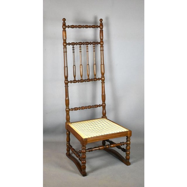 Antique French Walnut Side Chair For Sale - Image 11 of 13