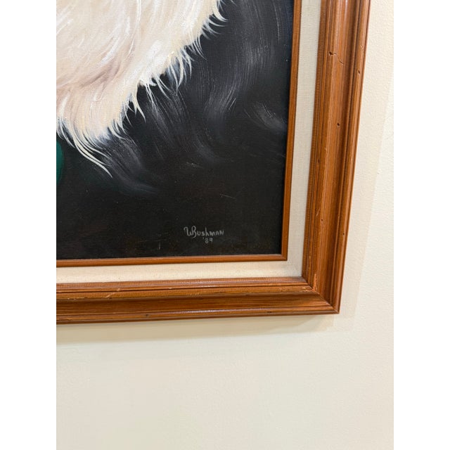 Portraiture Original Bushman Dog Portrait, Framed, 1989 For Sale - Image 3 of 10