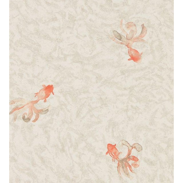 Fantail Wallpaper - Antique White - Sample | Chairish