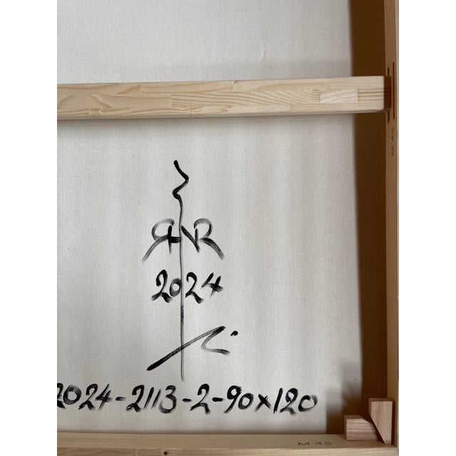 Contemporary Abstract Oil on Canvas "Abstract Informal 2024-2113-2" by Robert Niesse For Sale - Image 10 of 10