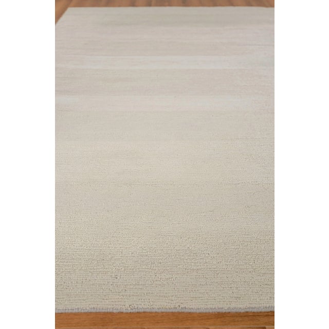 Transitional Exquisite Rugs Merino Wool Hand-Knotted Light Silver Rug-8'X10' For Sale - Image 3 of 7