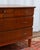 Deco Style Danish Petite Chest of Drawers With Brass Hardware and Carved Legs, C. 1950s For Sale - Image 4 of 14
