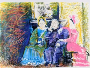 Pablo Picasso, Family Portrait, Art Print in Colors, 1966