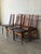 Mid-Century Modern Teak Slat Back Dining Chairs Set of 6 in Black Upholstery Danish Mid-Century Modern 1970s For Sale - Image 3 of 12
