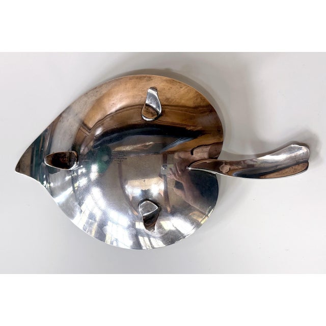 Late 20th Century Late 20th Century Sterling Silver Tray in Leaf Form by Tiffany & Co. For Sale - Image 5 of 16