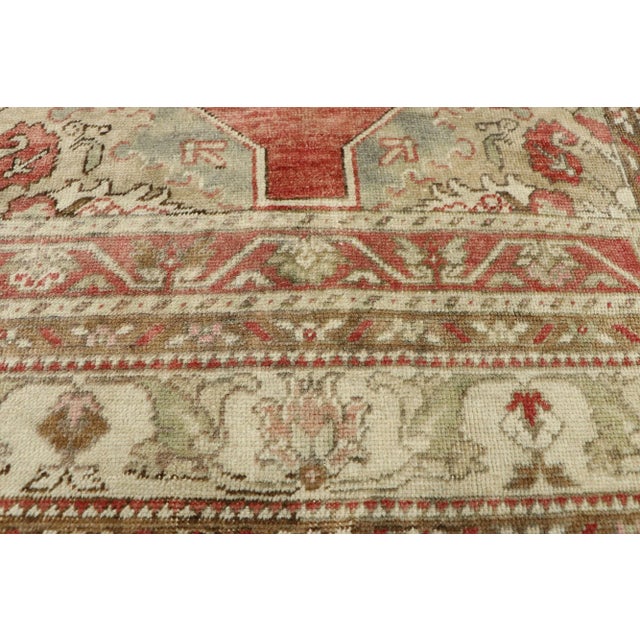 Mid 20th Century Vintage Turkish Oushak Rug 03'04 X 05'07 For Sale - Image 4 of 10