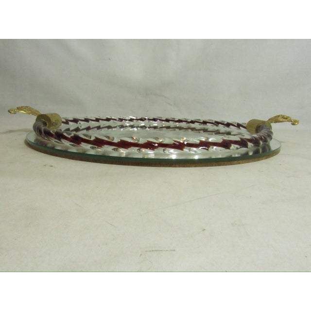 Wood Murano Glass Drinks Tray For Sale - Image 7 of 16