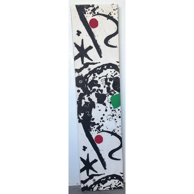 Modern Alexander Calder “Splotchy” 3-Panel Linen-Mounted Screen Laverne International For Sale - Image 3 of 12