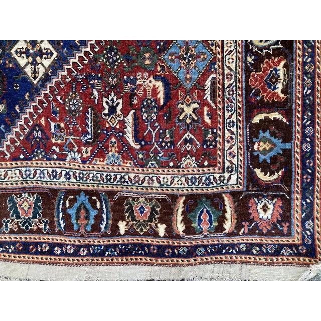 Antique Qashqai Rug, 1890s For Sale - Image 6 of 18