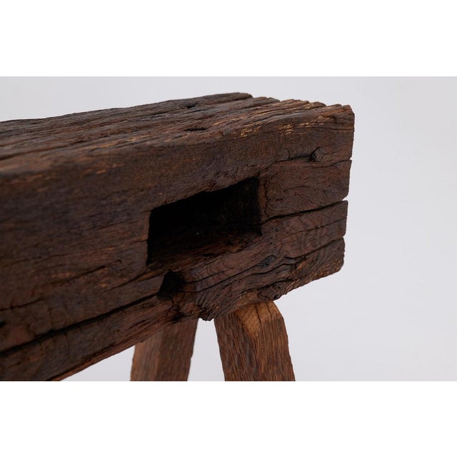 Bench in Reclaimed Wood Beam by Logniture For Sale - Image 4 of 18