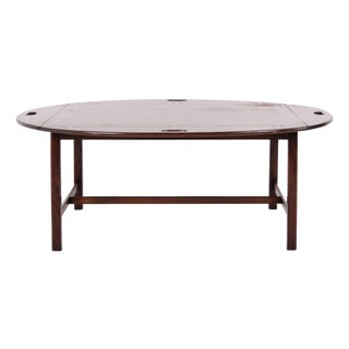 Vintage Coffee Table in Mahogany with Brass Fittings, 1930s For Sale