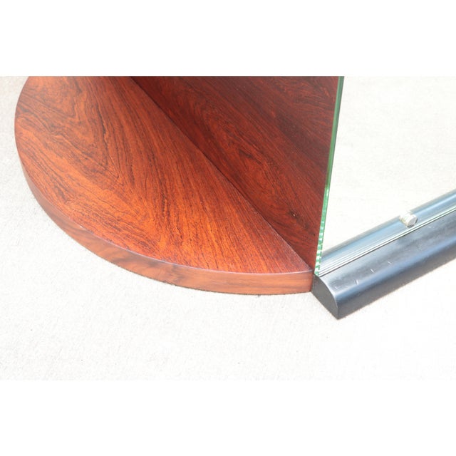 Art Deco French Art Deco Mahogany and Mirror Side Table, France Ca. 1930 For Sale - Image 3 of 7
