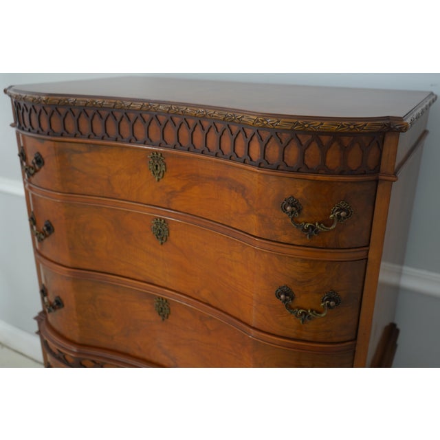 Vintage Walnut Georgian Style High Chest For Sale - Image 13 of 16
