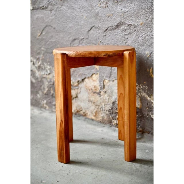 Chalet Pine Stool, 1970s For Sale - Image 4 of 8
