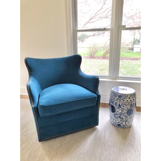 Lee Industries Swivel Chair Chairish