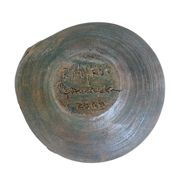 Studio Art Pottery African Woman Face Ashtray or Catchall by Artist P. Mykoo For Sale In Milwaukee - Image 6 of 7