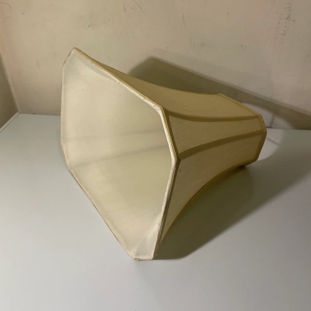 Contemporary Cut Corner Ivory Lampshade For Sale - Image 3 of 4