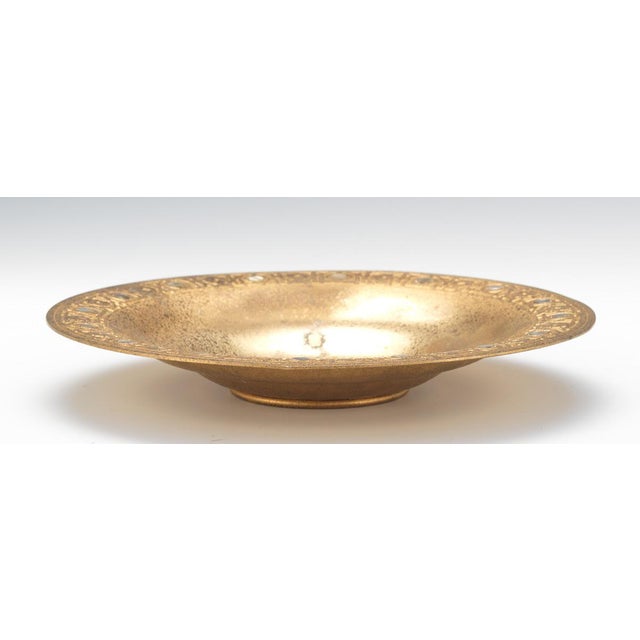 Art Deco Tiffany Studios Dore Bronze Bowl With Mother of Pearl For Sale - Image 3 of 10