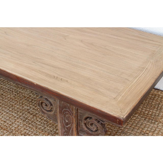 Asian Large Elegant Ming Dynasty Style Coffee Table For Sale - Image 3 of 10
