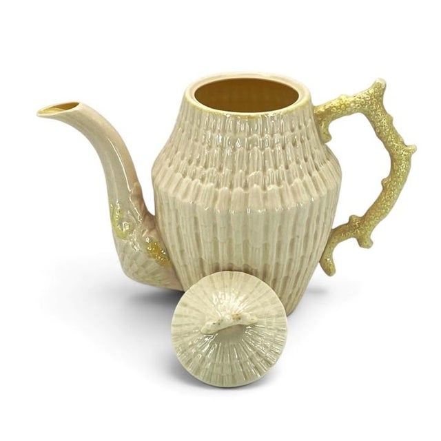 Beautiful coffee pot in Belleek’s “Limpet Yellow” pattern. This vintage pattern was produced in fine parian china from...