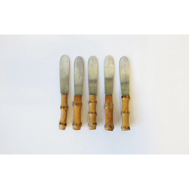 Bamboo Appetizer Knives, Small- Set of 5 For Sale In New York - Image 6 of 12