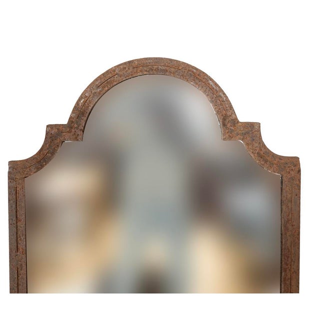 Late 19th Century Pair of Louis XV Style Steel Mirrors For Sale - Image 5 of 6