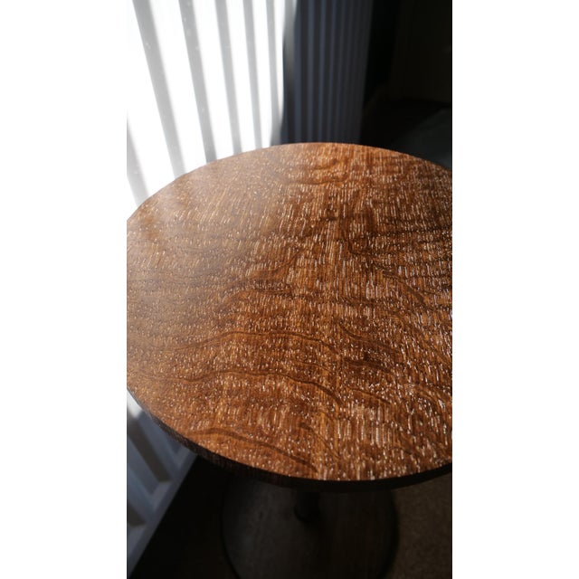 Contemporary Circulo Side Table in Fumed Oak by Goldfinch Brookes Furniture For Sale - Image 3 of 11