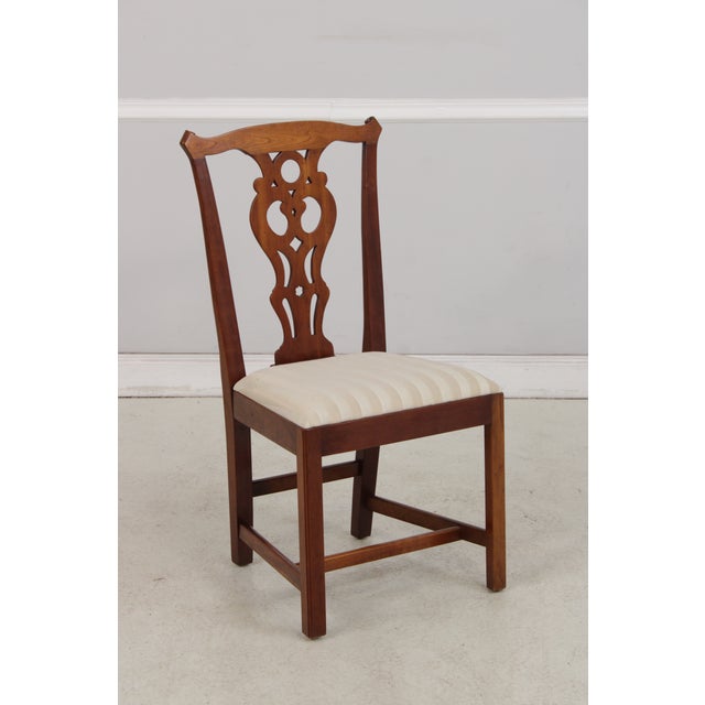 Stickley Set of 6 Cherry Chippendale Style Dining Chairs For Sale - Image 9 of 15