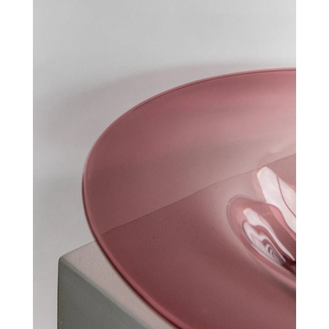 Glass Mid-Century Murano Glass Bowl in Berry Glass, Italy, 1970s For Sale - Image 7 of 11