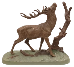 Metal Deer Sculpture, Czechoslovakia, 1950s