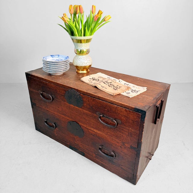 Contemporary Japanese Tansu Chest, 1910s For Sale - Image 3 of 16