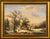 Vintage Rural Landscape Snow Scene "Winter Cold, Farm Idyll" by German Artist 1970 Circa For Sale