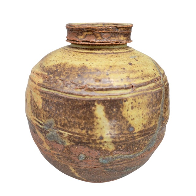 1990s Japanese Inspired Don Curreri Hand Crafted Etched Glazed Studio Pottery Vessel, Signed For Sale - Image 9 of 13