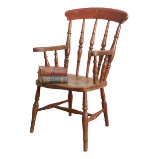 Antique Windsor Farmhouse Spindle Back Chair For Sale