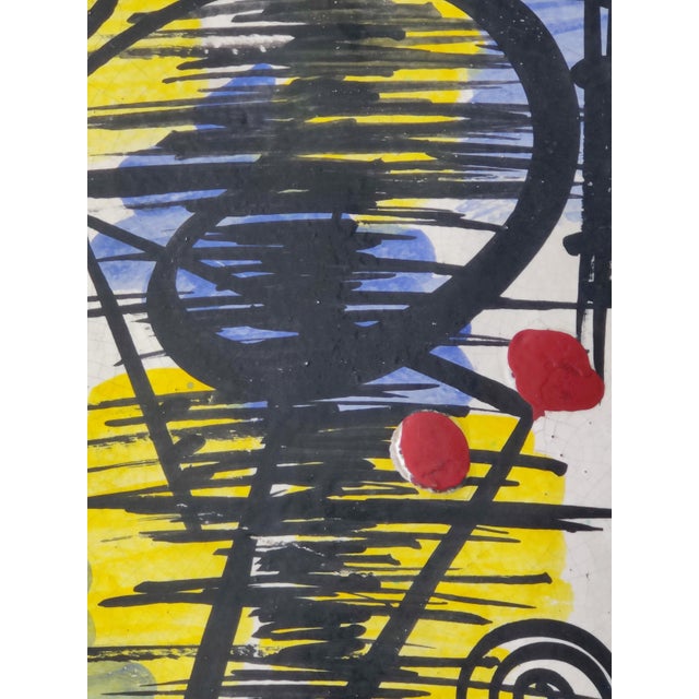 Abstract Composition on Ceramic Tile, Italy, 1980s For Sale - Image 6 of 14