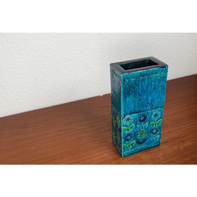 Mid-Century Modern Flower Studio Pottery Block Vase by Aldo Londi for Bitossi, Italy, 1960s For Sale - Image 13 of 18