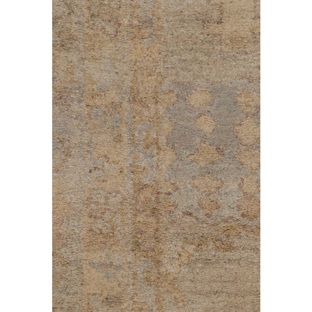 Traditional Rug & Kilim’s Oversized Contemporary Oushak Style Rug With Floral Pattern in Beige For Sale - Image 3 of 11