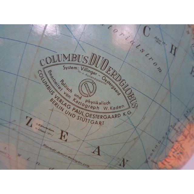 Vintage Illuminated Duo Glass Globe by Paul Oestergaard for Columbus, Germany, 1950s For Sale - Image 3 of 18