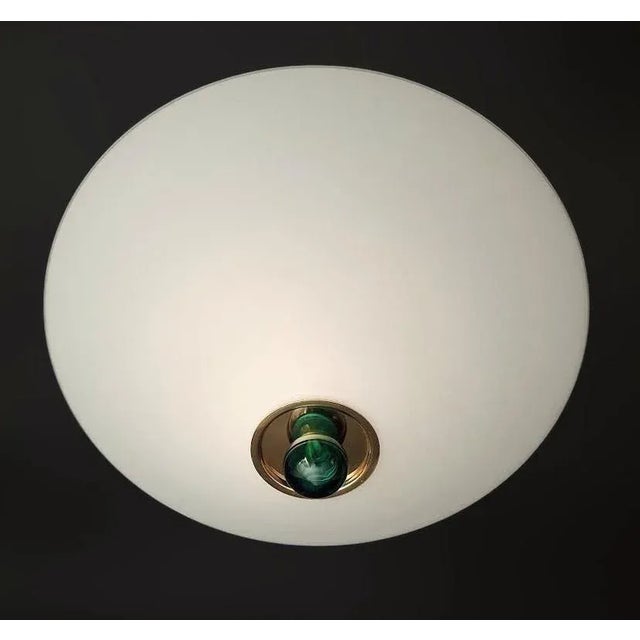 Venini 1960s Milky White Murano Flush Mount For Sale - Image 4 of 11