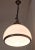 1980s Vintage Rustic Ceiling Lamp with White Glass Shade on Brass Mount, 1980s For Sale - Image 5 of 7